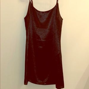 Silk black slip dress